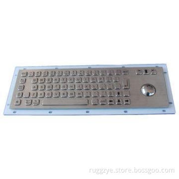 Rugged Rear panel mount keyboard with 38mm mechanical / opt